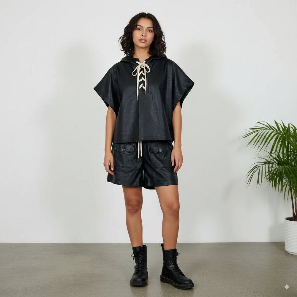 n:Philanthropy Zachary Pullover & Justine Short Set Black